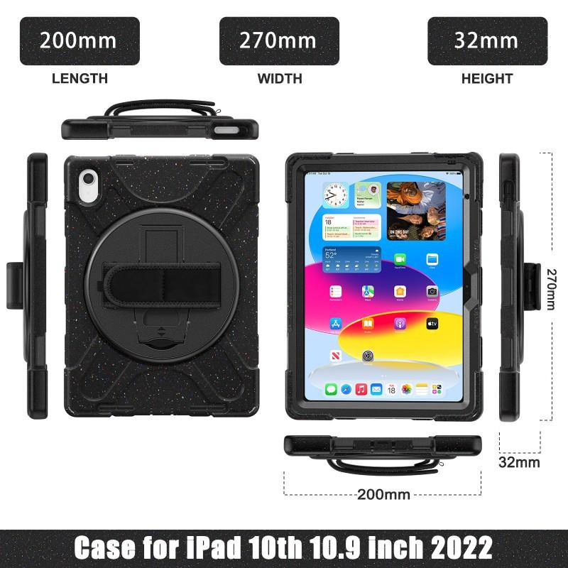 IPad 10th Gen Case 10.9 Inch 9th 10.2 Silicone Shockproof Cover With Stand Shoulder Strap