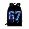 Beliebte jugendliche 67 sechs sieben Schüler Schultaschen Notizbuch Rucksäcke 3D-gedruckte Oxford Wasserdichte Jungen/Mädchen Reise-Taschen