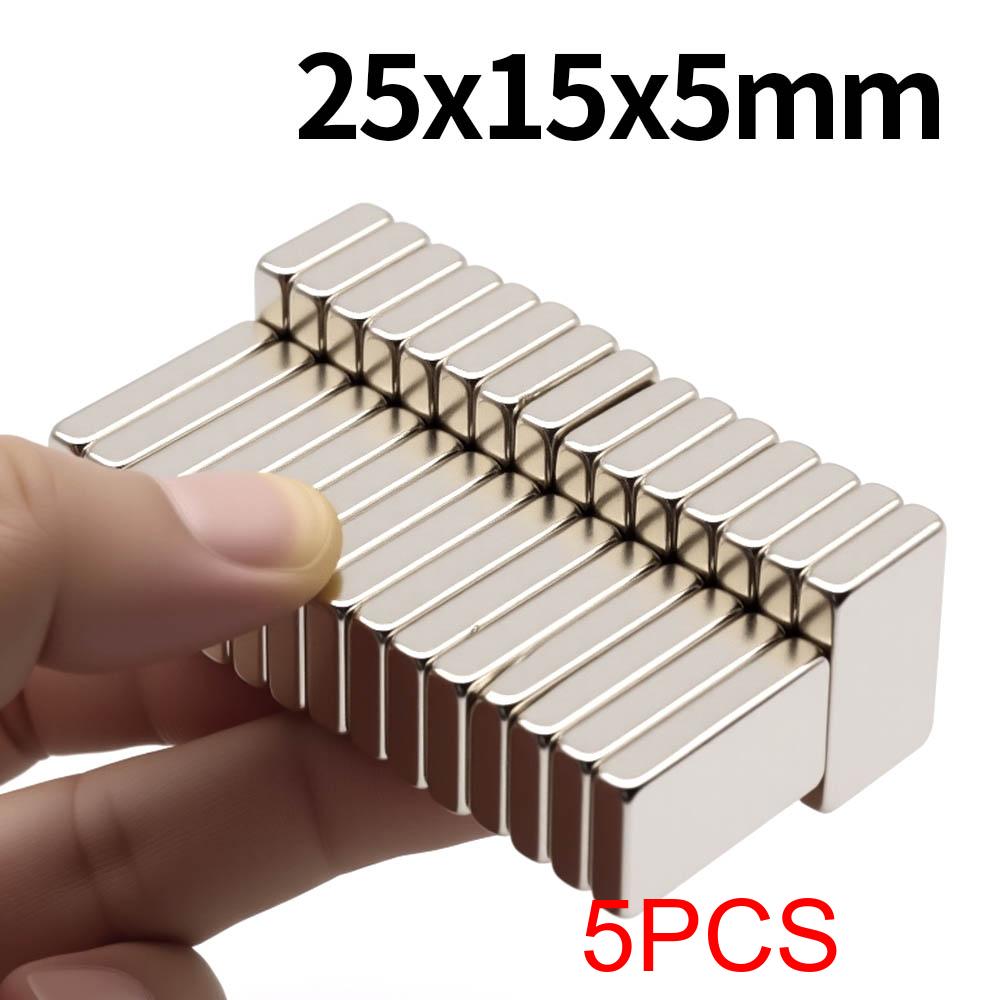 25x15x5mm Magnete Super Forte al Neodimio N35 NdFeB Magneti Permanenti Blocco Magneti Potenti Frigorifero