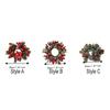 Artificial Pinecone Berry Christmas Candlestick Wreath Simulated Plastic Candle Ring Wreath Decorative Table Wreath Centerpiece