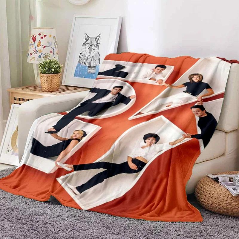 Cozy F-Friends Comedy Movie Characters Flannel Blanket for Beds Room Decoration Picnic - Customizable Gift Blanket