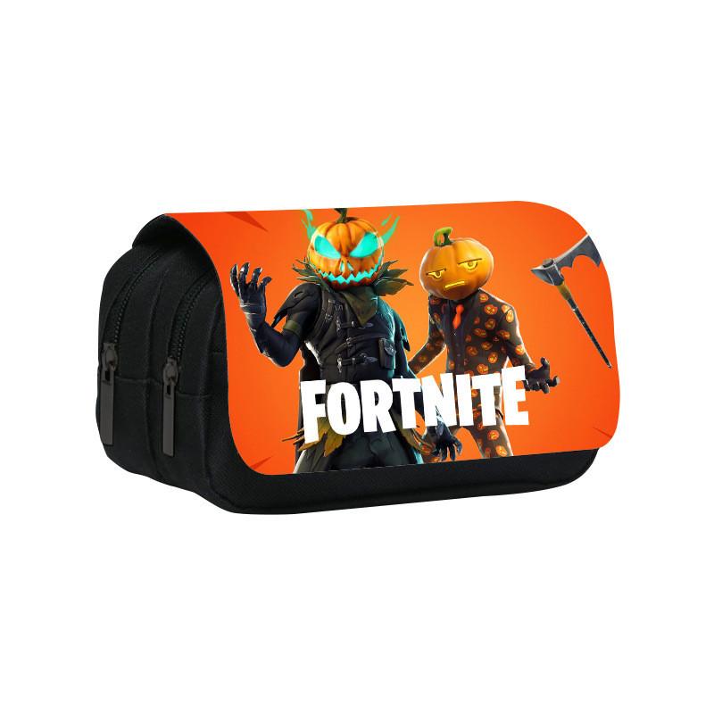 Fortnite Pencil Case Double Layer Kids Storage Bag With Nylon Material For School Supplies