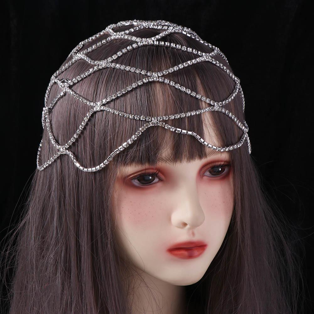 Performance Show Crystal Rhinestone Hairband Luxury Boho Headband Women Jewelry