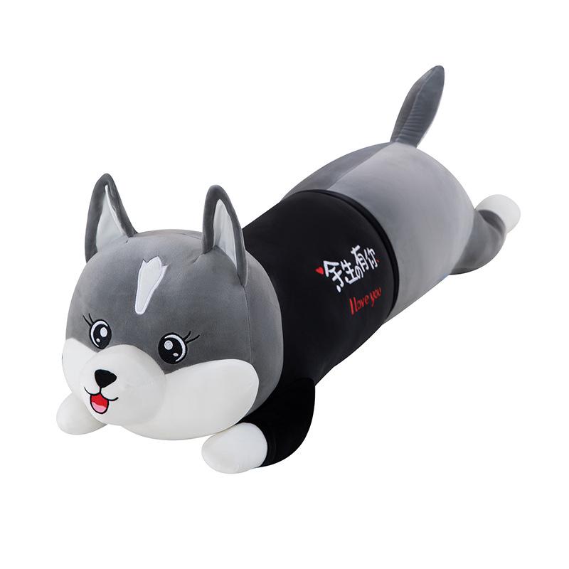 Husky Plush Hugging Pillow - Large Size cuddly Doll for Bed & Birthday Gift