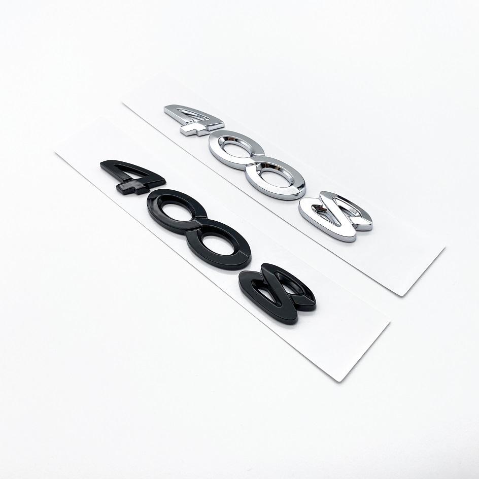 2026 Hot Car Sticker New Car Exterior Decoration Badge Stickers ABS 3D Chrome Black Letters Nameplate Emblem For Peugeot 2008 30