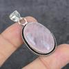 Rosenquarz Edelstein 925 Sterling Silber Schmuck Anhänger 1,89"