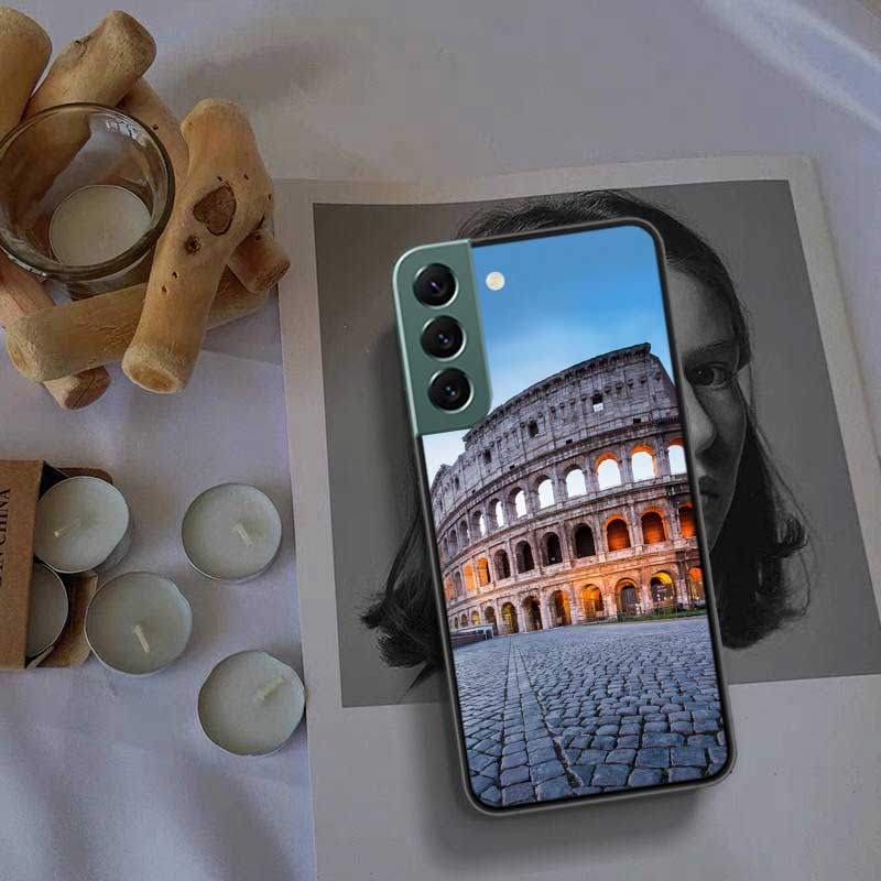 Colosseum Rome Italy Phone Case For Samsung S25 Edge S24 FE Galaxy S22 Ultra S21 Plus S20 S23 S10 Plus Cover Silicone Soft Coque