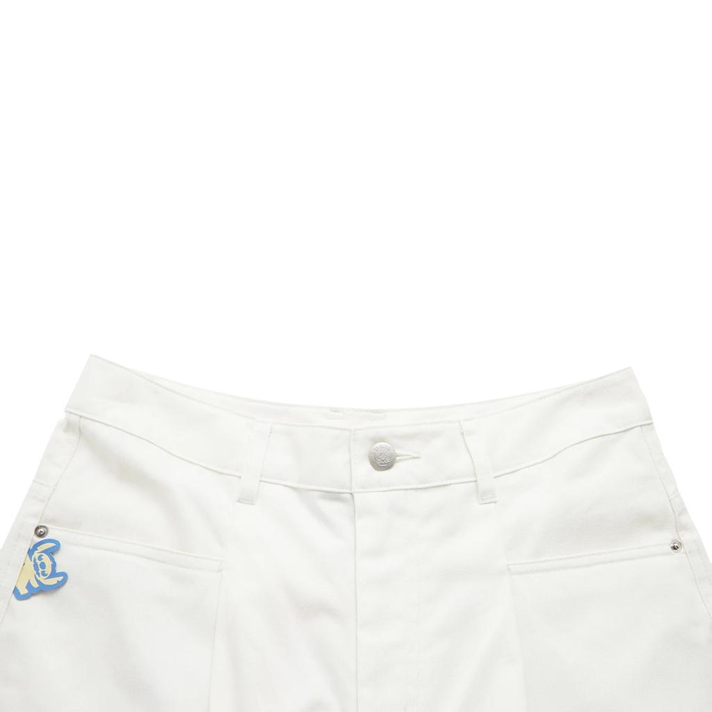 Li Ning X Disney Collaboration Stitch Series Solid Color Mid Waist Comfortable Breathable Straight Leg Casual Shorts Women Shorts AKSU326-1