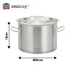 GARNEK GASTRONOMICZNY Z POKRYWĄ STALOWĄ Ø25cm 9L KINGHOFF KH-2021