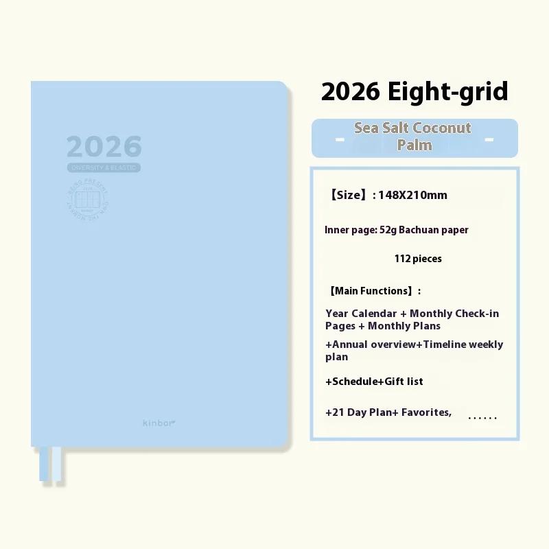 Kinbor Time Management Planner A5 Planner 52g Japan Tomoe River Paper Smooth Writing Efficiency Notebook Time Management