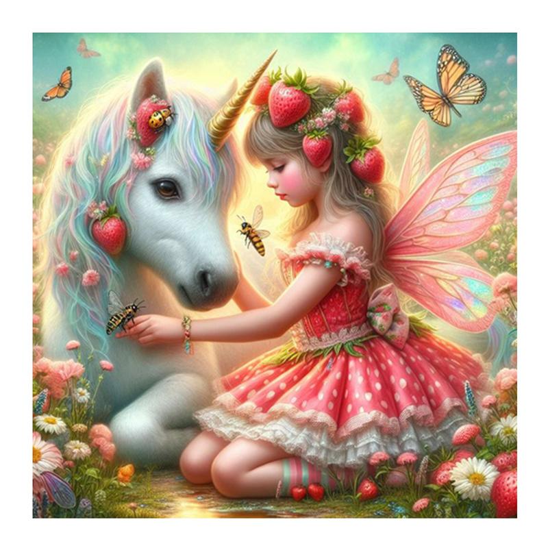 

DIY 5D Алмазная Картина Фея Полная Круглая Мозаика Пейзаж Картина Вышивка Крестом Набор Искусство Стразы Домашний Декор Подарок Round 20x20cm