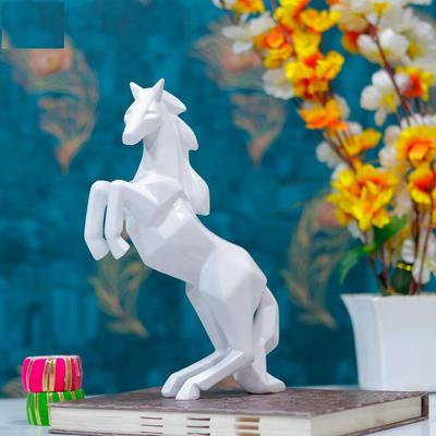 Latest Horse Showpiece Vastu, Fengshui Figurine |  Decorations And Gifting | Running Horse Statue For Money & Wealth - Polyresin, White