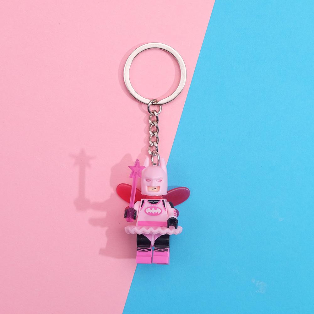 Spider-Man Cartoon Cute Keychain Anime Car Circle Chain Pendant Captain Bass Unicorn Key Chain Bag Pendant Halloween Gift