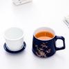 TLAKEHO Ceramic Tea Infuser Mug with Lid
