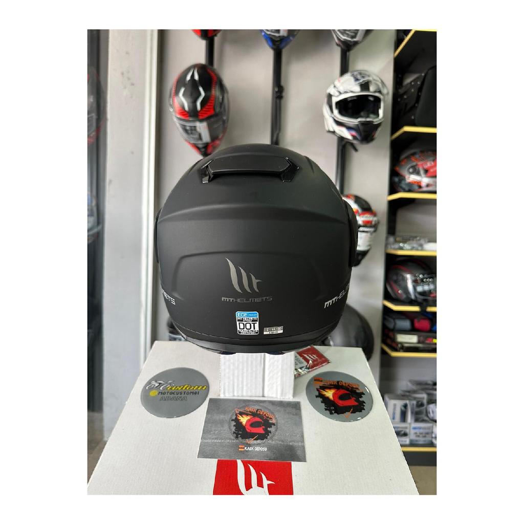 Helmets Atom Sv Matte Black Chin Opening Motorcycle Helmet