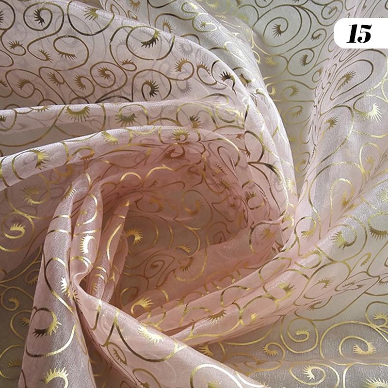1M Hot Stamping Silver Creative Meteor Pattern Organza Designer Fabric Gauze Tulle Fabric Diy Dress Stage Clothing Decor