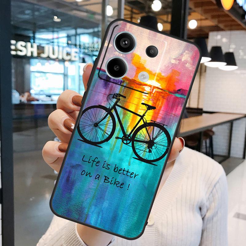 Ride Mountain Bike Bicycle Art Case For Xiaomi Redmi 13C 12C 9C 10C Redmi Note 13 Pro 9 10 11 12 Pro 9S 10S 11S 12S Cover
