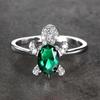 Hot Selling Fashionable White Diamond Turtle Ring Couples Simple Index Finger Ring Accessory