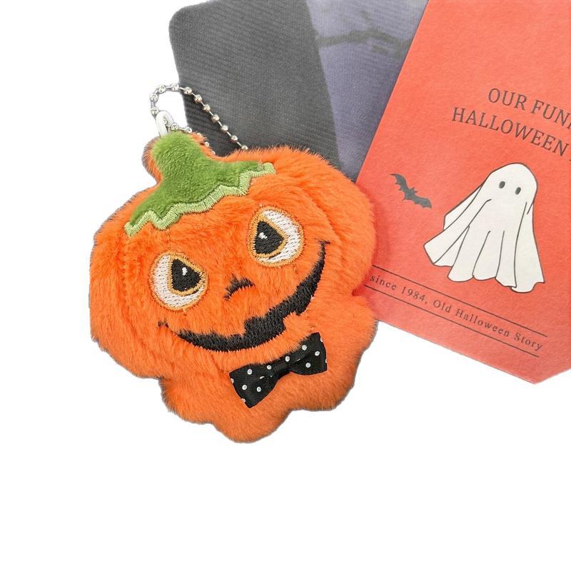 Cute Halloween Plush Keychain Mummy Pumpkin Ghost Monster Doll Pendant Bag Hanging Decor Car Key Holder Holiday Party Gifts