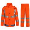 High Visibility Reflective Raincoat Set - 300D Oxford Cloth, Split Design for Outdoor Traffic, Duty, and Rescue Use