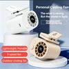Portable Mini Fan, High-capacity High-speed USB Rechargeable Long-lasting Digital Display, Waist-mounted Fan/Desktop Fan