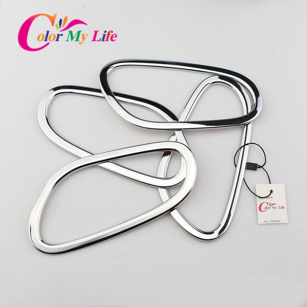 Color My Life Chrome Interior Car Door Handle Bowl Circle Cover Frame Trim for Nissan X-trail Xtrail T32 2014-