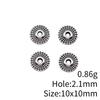 Circle Flat Position Spacer Beads Alloy Blank Disc Bulk Beaded Jewelry Making Supplies For DIY Charm