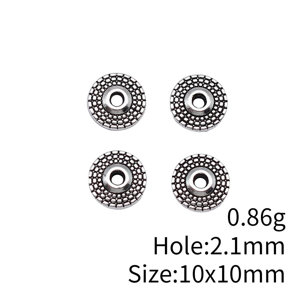 Circle Flat Position Spacer Beads Alloy Blank Disc Bulk Beaded Jewelry Making Supplies For DIY Charm