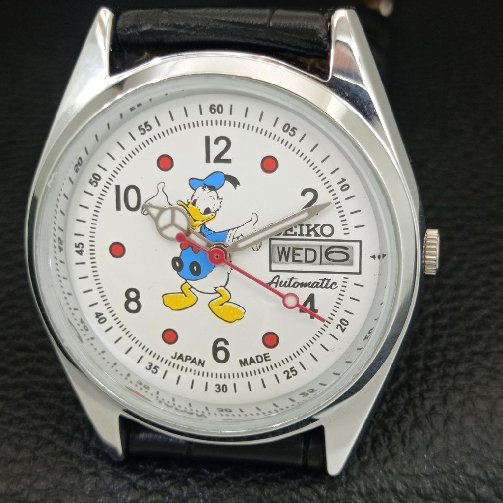 REFURBISHED VINTAGE SEIKO AUTOMATIC 6309A JAPAN MENS WHITE DIAL WATCH a443051-1