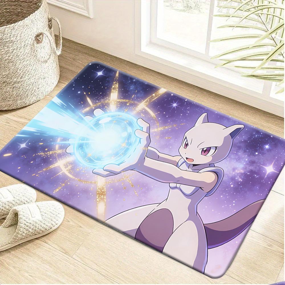 Pokemon Ash and Pikachu Adventure Print Non-Slip Doormat, Absorbent Floor Mat for Home Decor