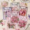 Retro Floral Scenery Stickers: Waterproof PET DIY Planner Decoration