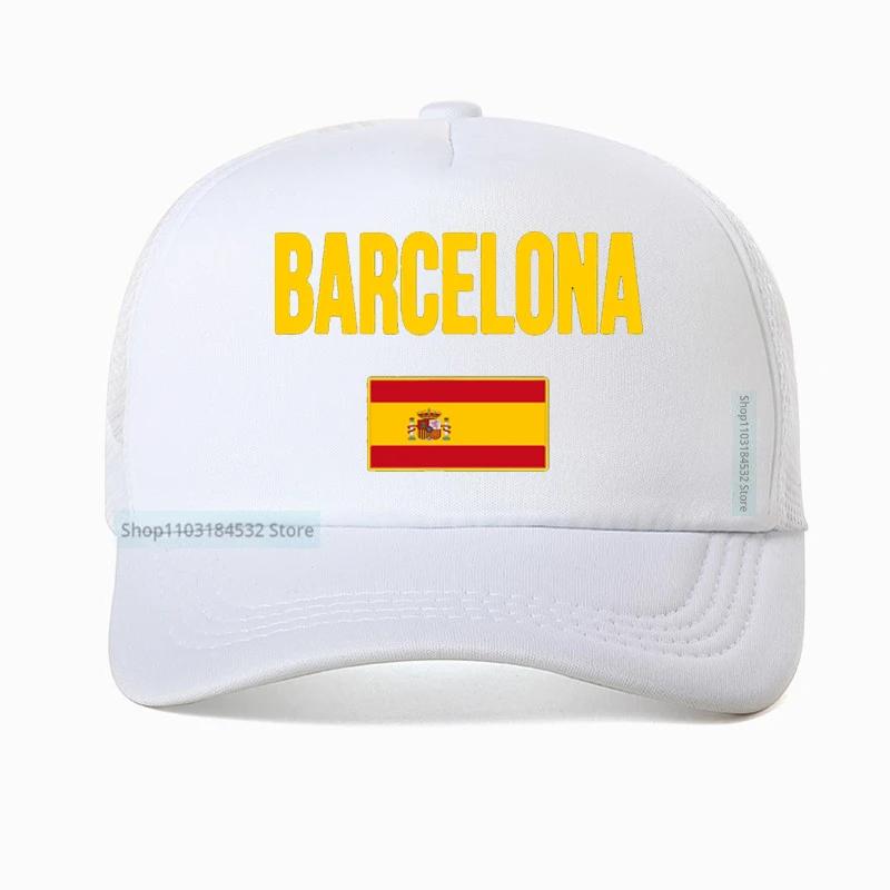 Spain Barcelona Graphic Baseball Cap for Men Spanish Bullfight Printed Dad Hat Vintage Espana Flag hats cool Mesh Trucker hat
