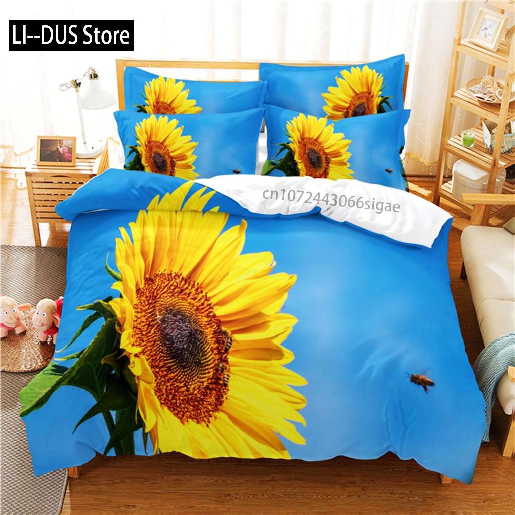 Beautiful Flower Bedding Set Duvet Cover Set 3d Bedding Digital Printing Queen Size Bedding Sets Fashion Design