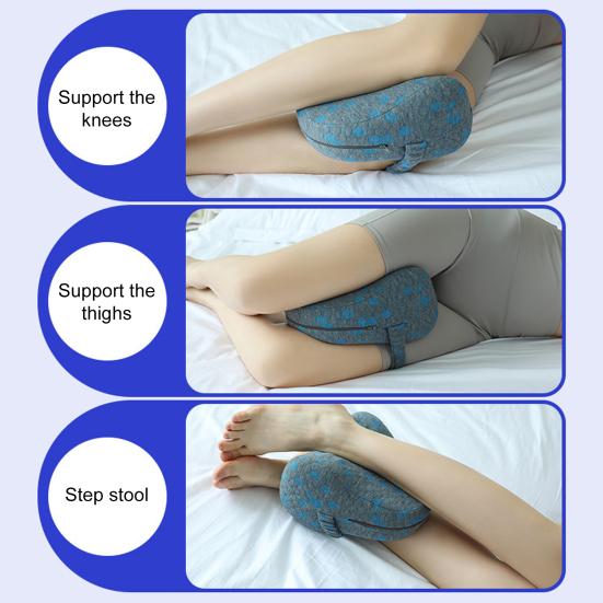 Leg Pillow for Side Sleepers Hip Alignment Pillow Knee Cushion with Adjustable Strap Reduce Joint Pressure for Hip Pain Relief Home Dorm Bed Use