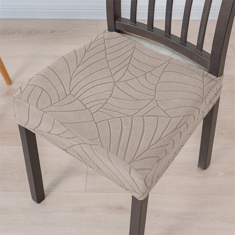 Жаккардовая эластичная чехол-накидка на сиденье обеденного стула - Пылезащитная и долговечная Slip-on Chair Cover