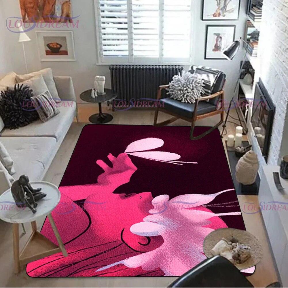 Cartoon Comics Lore Olympus Tištěný koberec Koberec do obývacího pokoje Ložnice Dekorace pohovky Šatna pro dospělé Protiskluzová podložka na podlahu