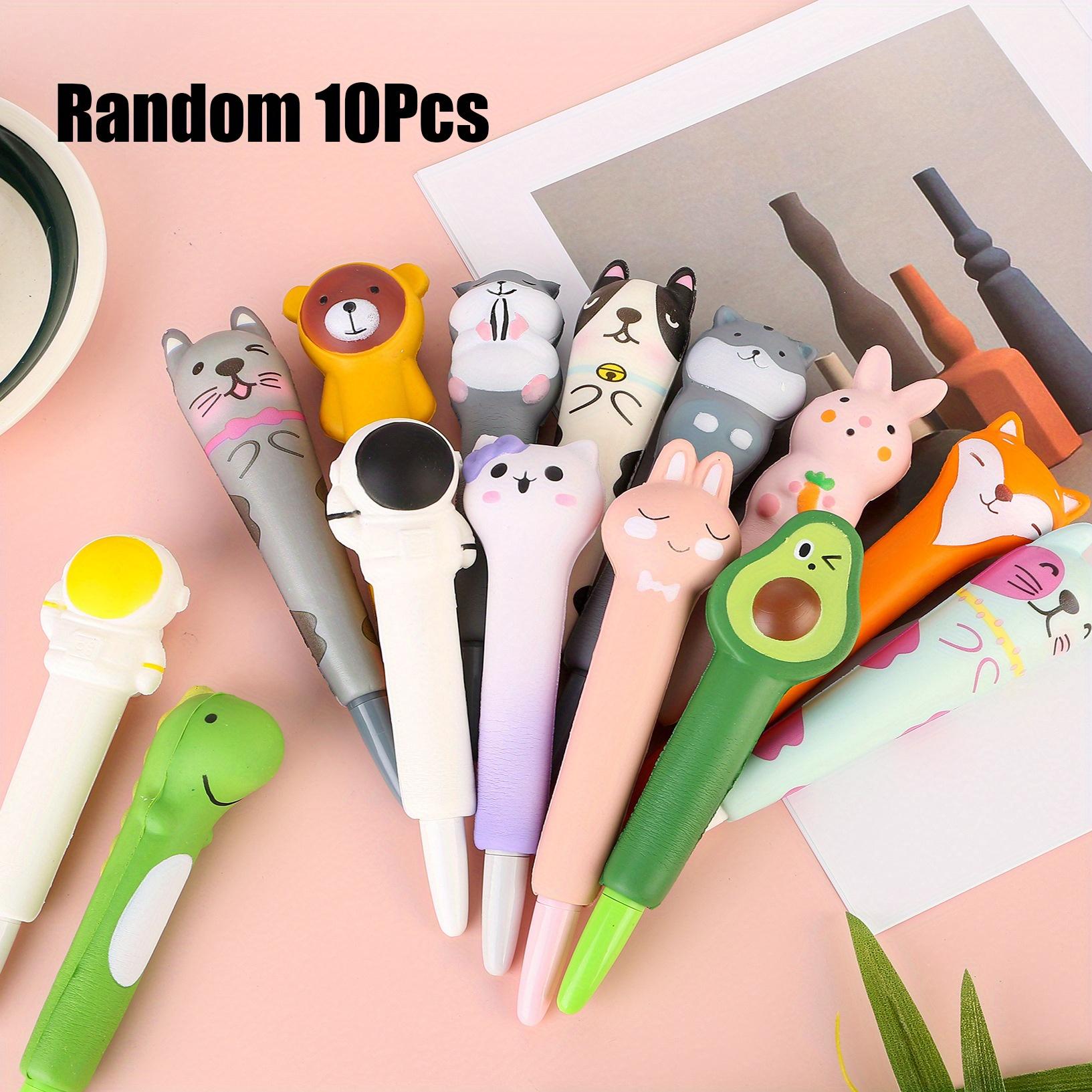 

10/ 20 шт. Милая гелевая ручка с дизайном животного, которую можно сжимать, пушистая, для снятия стресса, детские эстетичные канцелярские товары, нейтральная, забавная, для офиса, школы, забавные подарки для вечеринки, дня рождения 10pcs