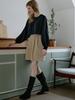 Avang Dot Volume Mini Skirt - Beige