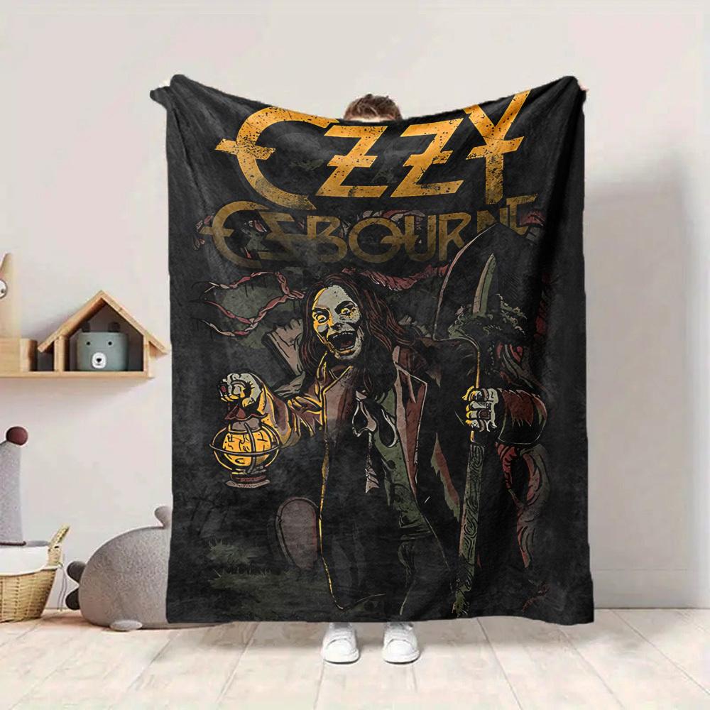 1pc Ozzy Osbourne Blanket Soft All Season Throw with Vibrant Design, Perfect for Home, Travel, and Gifts, Ideal for Naps and Camping