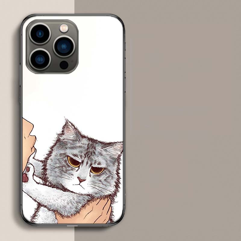 Kiss Cat Cute Kitten Cartoon Phone Case For Apple Iphone 16E 16 17 Pro Max Air 15 Pro 14 Plus 12 13 Mini Cover Cute Fund