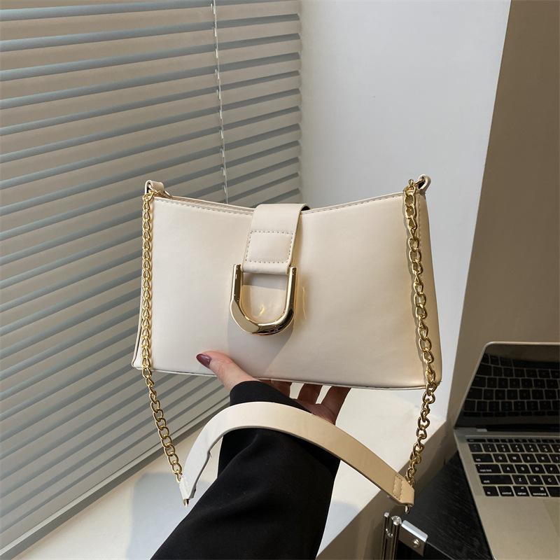 

New high-end texture temperament chain shoulder messenger bag versatile exquisite urban versatile bag белый