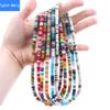Dopamine Colored Natural Stone Abacus Bead Necklace Women's Fashionable and Versatile Collarbone Necklace