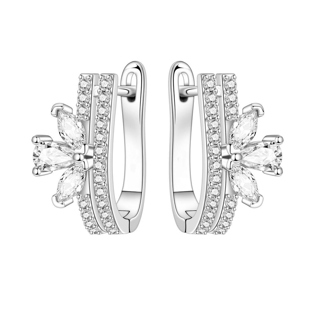 Vintage Floral Vine Hoop Earrings Trendy Botanical Plant Design Fashion Jewelry For Women