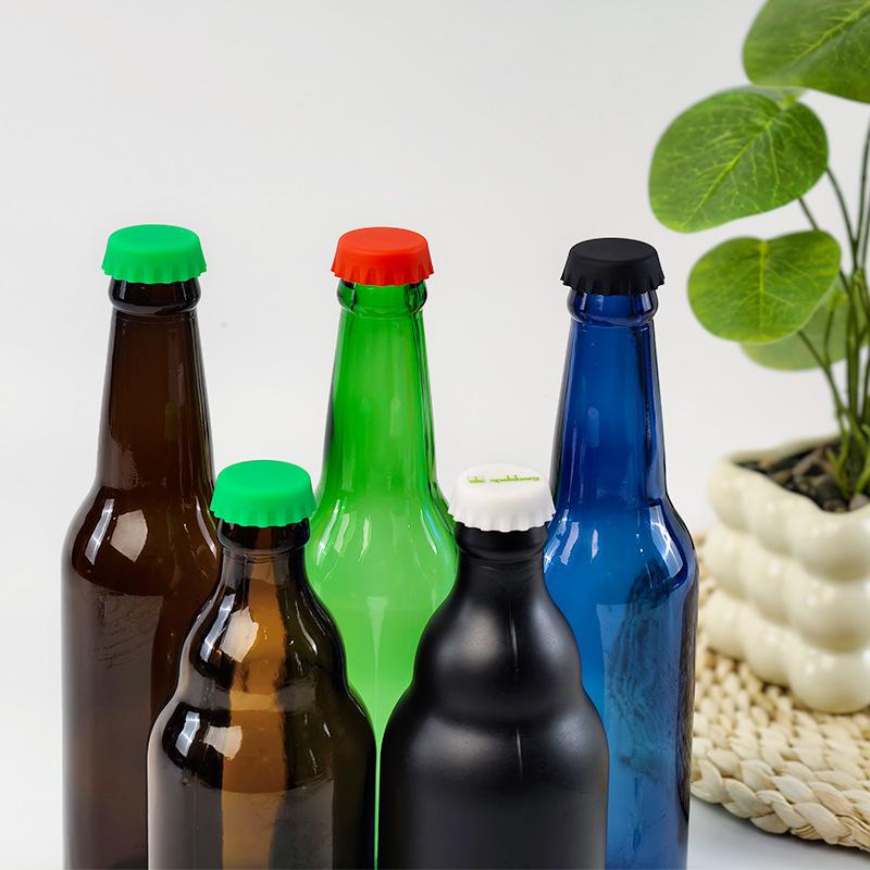 5/10/20Pcs Silicone Beer Bottle Caps Random Color Preservative Cover for Vinegar Soy Sealing Lid Wine Stopper Bar Accessories