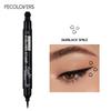 Double-head Liquid Eyeliner Pen with Stamps, Natural Finish Waterproof Quick-drying Long-lasting, Friendly Beginner Eye Beauty