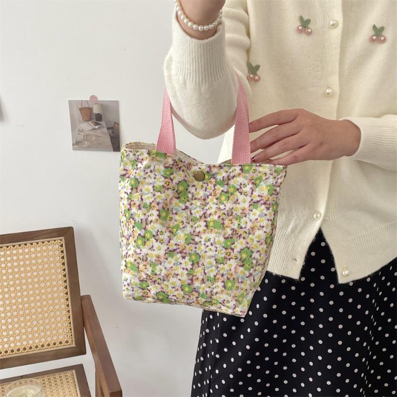 11 Autumn and winter retro casual bento bag, hand bag, work sundries, small cloth bag, women's portable tote bag