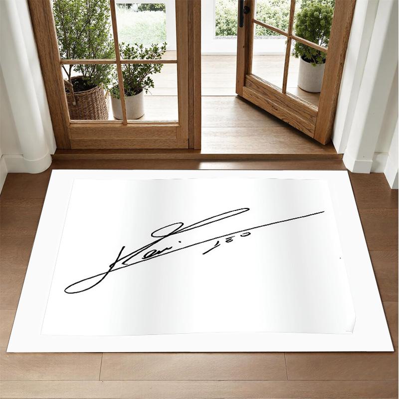 Lionel Messi Design Crystal Velvet Rug Soft Decorative Mat for Bedroom Entrance