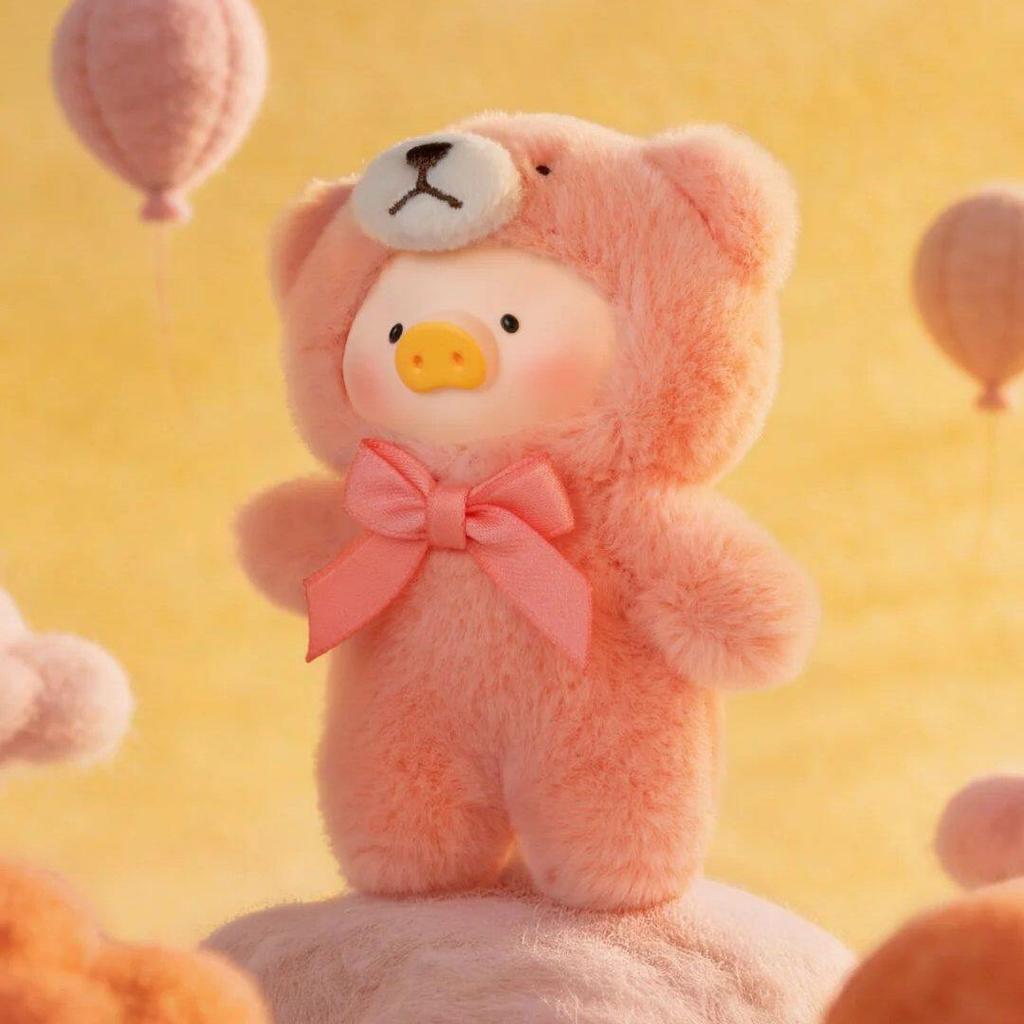 Lulu Maialino Orsacchiotto Mini Serie Sussurro Naturale Ciondolo Peluche Giocattolo Morbido Kawaii Cordino per Telefono Portachiavi di Peluche