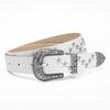 2024 Korean Niche Design Retro Belt: Women's Star-Decorated High-End Brown PU Leather Waist Belt.