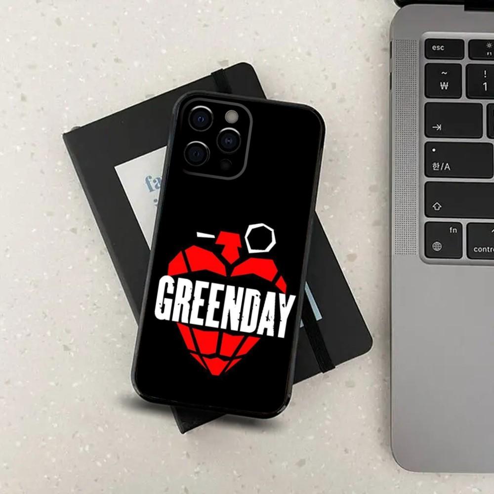 G-Green Day Band Phone Case For iPhone 16,15,14,13,12,11,Pro,X,XS,Max,XR,Plus,Mini Soft Black Cover